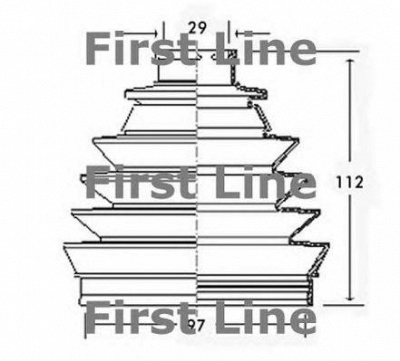 FIRST LINE fcb2321 -  Пыльник, приводной вал